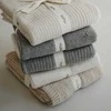 Mushie megztas pledas Ribbed Gray Melange