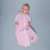 Natulino CosyNites trisluoksnis kūdikio miegmaišis (natural pink baltas waves / baltas spalva)