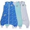 Natulino LITTLE WALKERS dvisluoksnis kūdikio miegmaišis Baltas Pilkas Waves & Mint