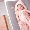 Pink Meyco Baby medvilninis vonios rankšluostis su gobtuvu 80 × 80 cm, Soft Rožinė – Terry Ruffle