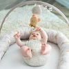 Taf Toys 2in1 kūdikio lavinamasis kilimėlis - lizdelis su žaidimų lanku Little Explorer, rusvai gelsvas
