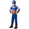Rubies Karnavalinis kostiumas Marvel Avengers Captain America kostiumas mėlyn-raudon puošni suknelė 110-116 cm (5-6 metai)