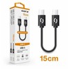 Aligator POWER Datový kabelis USB-C - USB-C 15cm juoda