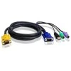 Aten KVM laidas su spalvotomis VGA, USB ir PS/2 jungtimis