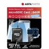 AgfaPhoto Micro SDXC UHS-I 64GB didelės spartos C10 U3 V30 + adapteris