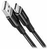 Axagon Data and charging USB 2.0 kabelio ilgis 1 m. 3A. Juodas braided.