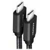 Kabelis AXAGON BUCM3-CM20AB USB-C < > USB-C 3.2 Gen 1/PD 60W/3A/ALU/Juodas pintas/2m