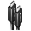 Kabelis AXAGON BUCM32-CM10AB USB-C < > USB-C 3.2 Gen 2/PD 100W/5A/4K HD/ALU/Juodas pintas/1m