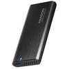 AXAGON EEM2-SB2, USB-C 10Gbps – M.2 NVMe & SATA SSD metalinė RAW dėžutė, be varžtų, juoda