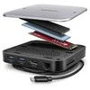 AXAGON HMC-UFO USB 10Gbps šakotuvas, 2x USB-A, USB-C, HDMI 4k/60, RJ-45, M.2, SD/mSD, garso jungtis, PD