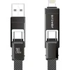 Blitzwolf BW-HDC7 4-in-1 USB+C+Lightning kabelis 240W 1.2m juodos spalvos