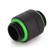 Bitspower adapteris, tiesus G1/4 colio AG į G1/4 colio AG – pasukamas, matinis juodas