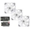 Bitspower Notos RGB PWM korpuso ventiliatorius, 120mm – baltos spalvos, 3er-Pack