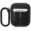 BMW BMA222PVTK AirPods 1/2 Dėklas juodas Leather Curved Line