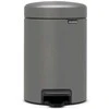 Brabantia Šiukšlių dėžė 3L su pamina NewIcon, mineral concrete pilkas