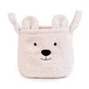 CHILDHOME DAIKTŲ IR ŽAISLŲ LAIKYMO KREPŠYS 25X20X20 CM, TEDDY OFF Baltas