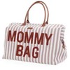 Bez Marki CHILDHOME DIDELIS MAMOS REIKMENŲ KREPŠYS MOMMY BAG, STRIPES - NUDE/TERRACOTTA