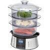 Clatronic DG 3547 steam cooker 3 basket(s) Juodas,Nerūdijantis plienas 800 W