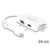 DELOCK Adapteris mini Displayport 1.1 male > VGA / HDMI / DVI moteriškas Pasyvus baltas