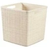 Daiktadėžė CURVER JUTE, 17 l, kreminė, 28×28×27 cm
