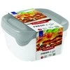 Plastikinių maisto laikymo indelių rinkinys CURVER Fresh&amp;Go, mėtinės, pilkos, rausvos sp., 3x0,8L