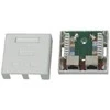 DATACOM Data socket STP CAT5E 2xRJ45 baltas