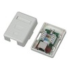 DATACOM Data socket STP CAT5E 1xRJ45 baltas