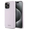 DKNY DKHMP15XSMCHLP Apple iPhone 15 Pro Max 6.7″ rožinės spalvos kietas dėklas Liquid Silicone Small Metal Logo MagSafe