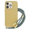 Dėklas EPICO silicone cover with lanyard for iPhone 13 / 14 (6.1") - sand