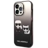 Dėklas Karl Lagerfeld KLHCP14LTGKCK iPhone 14 Pro 6.1 "hardcase juodas / juodas Gradient Ikonik Karl & Choupette