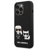 Karl Lagerfeld Liquid Silicone Karl & Choupette MagSafe - dėklas skirtas Apple iPhone 14 Pro Juodas