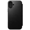 Dėklas Nomad Modern Leather Folio, juodas - iPhone 16 Plus
