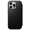 Dėklas Nomad Modern Leather Folio, juodas - iPhone 16 Pro