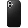Dėklas Nomad Modern Leather Folio, juodas - iPhone 16
