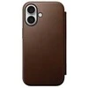 Nomad modernus odinis dėklas, rudas – iPhone 16