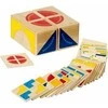 Goki Medinė loginė Tetris dėlionė su 18 spalvotų kaladėlių ir užduočių kortelėmis vaikams nuo 3 metų