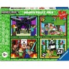 Ravensburger dėlionė 400 vienetų Minecraft Adventures 4x100