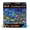 Ravensburger Medinė dėlionė 500 vnt. - Spalvingas jūros pasaulis