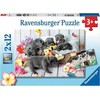 Ravensburger 2 dėlionės „Mieli pūkuočiai“, 2×12 det., nuo 3 m.