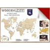 Dėlionė Wooden City Medinė pasaulio žemėlapis XL - koralų spalvos