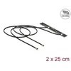 Delock WLAN dviguba antena 2 x MHF IV / HSC MXHP32 suderinama