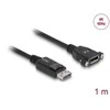 Sonstige Delock 1m M-F - 1 m - DisplayPort - DisplayPort - Vyriškas - Moteris - Auksinis