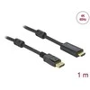 Kabelis Delock DELOCK DisplayPort 1.2 > HDMI kabelis 4K 60Hz 1.0m aktyv.