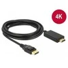 DELOCK Cable Displayport 1.2 male > High Speed HDMI-A vyriškas pasyvus 4K 3 m juodas