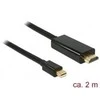 Delock Cable Mini Displayport 1.1 male > HDMI-A male 2 m juodas