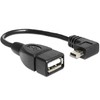 DELOCK Cable Mini USB kištukinis kampinis USB 2.0-A moteriškas OTG 16 cm