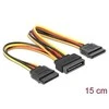 Delock SATA 15 kontaktų – SATA 15 kontaktų x2, 0,15 m, daugiaspalvis (60143)