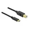 DELOCK Cable Cable USB Type-C 2.0 vyriškas > USB 2.0 Type-B male 2.0 m juodas