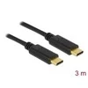 USB kabelis Delock USB-C - USB-C 3 m Juodas (83325)