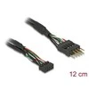 Delock USB 9 pin - USB 9 pin, 0,12m, Juoda (41977)